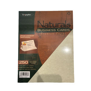 Geographics Naturals PARCHMENT NATURAL 250-ct Bus Cards NIP (2 pkgs)